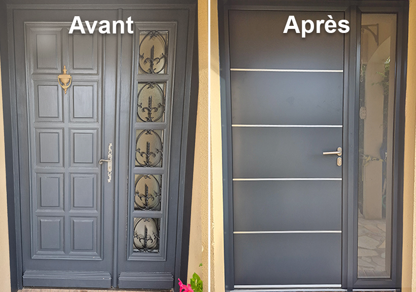 Porte d'entrée aluminium design Expérience